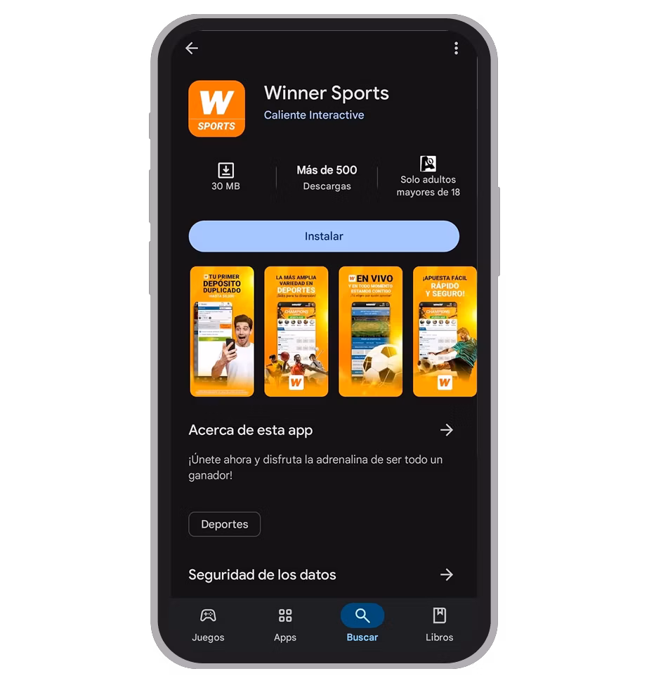 mob2 Winner casino en Android